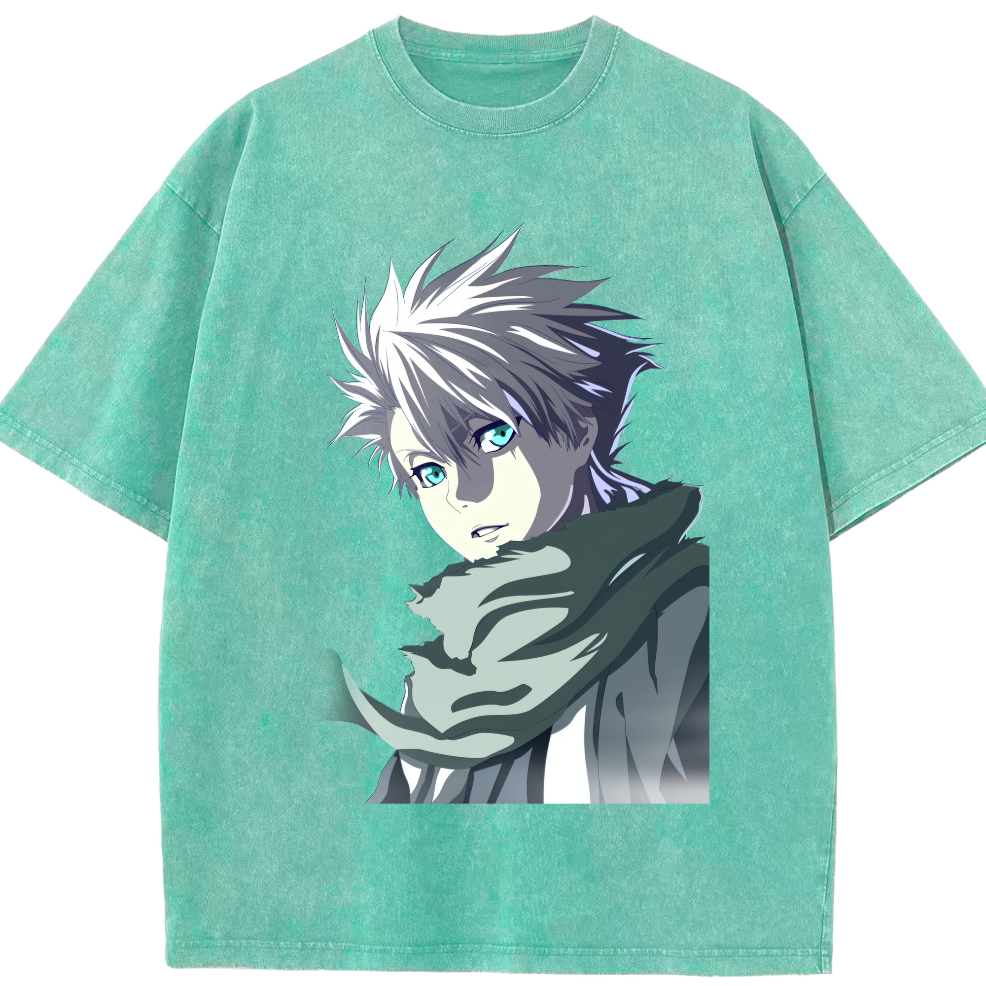 （画像用） ブリーチ 日番谷冬獅郎（ひつがや とうしろう） BLEACH Hitsugaya Toushirou 綿100% ヴィンテージ風 半袖Tシャツ（フロントプリント）